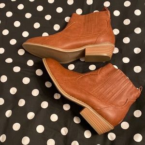 Tan booties